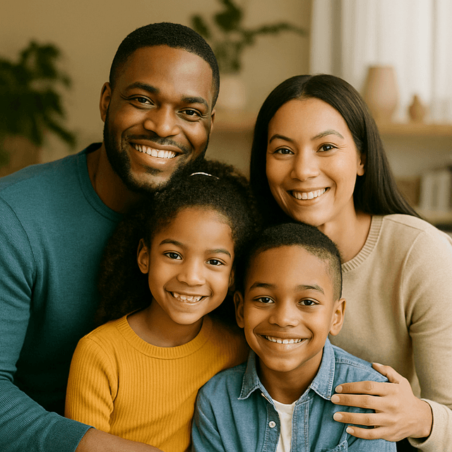 A lovely family of four