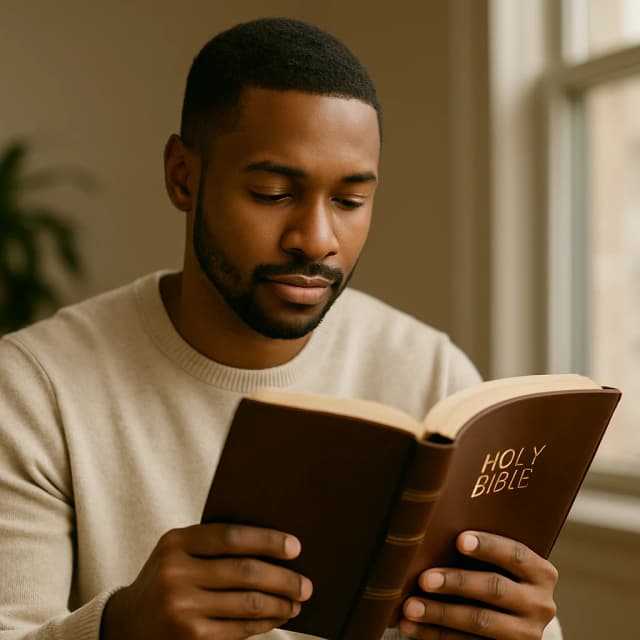 A man reading the bible