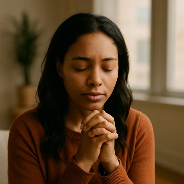 A woman praying